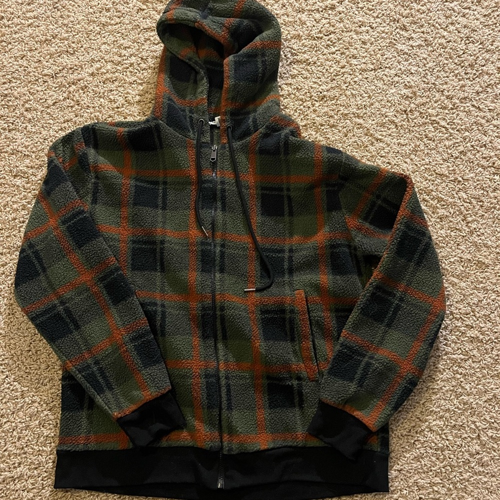 Earthbound Plaid Hooded Zip-Up Jacket